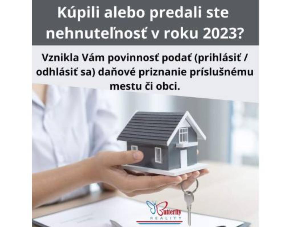 Kúpili ste tento rok nehnuteľnosť? Nezabudnite, že platíte daň z nehnuteľností v roku 2024